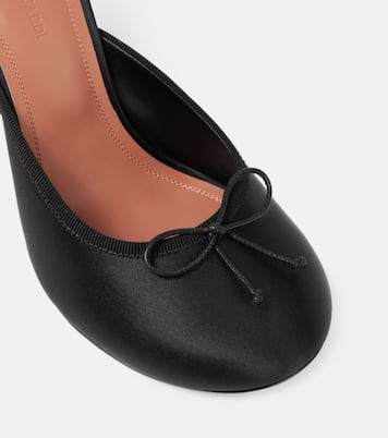Mules Lila 95 in raso | Amina Muaddi