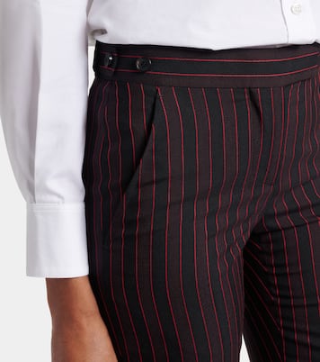Pantalon droit rayé en laine | McQueen