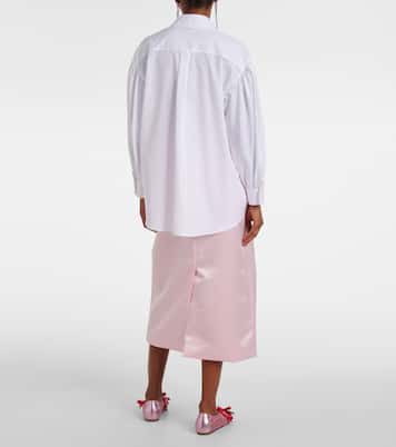 Camicia in cotone con applicazioni floreali | Simone Rocha