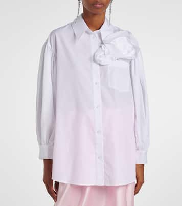 Camicia in cotone con applicazioni floreali | Simone Rocha
