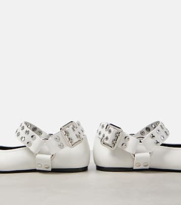 Ballerine in pelle con borchie | Alaïa