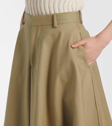 Falda midi de algodón | Bottega Veneta
