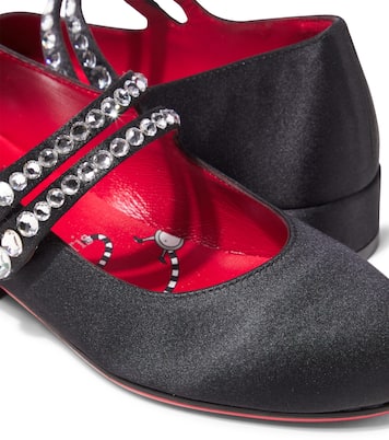 Ballerines Jane Fille en satin | Christian Louboutin Kids