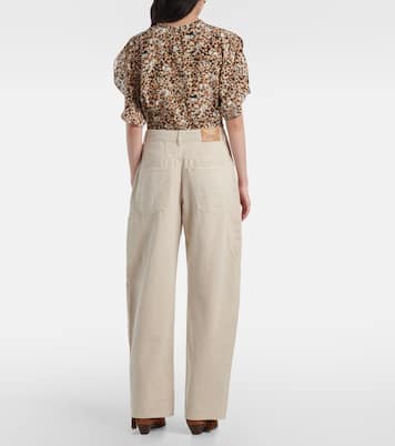 Jeans Beryl a gamba larga e vita alta | Isabel Marant