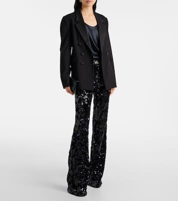 Pantalon évasé à taille haute à sequins | Dorothee Schumacher