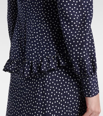 Abito lungo in seta a pois | Alessandra Rich