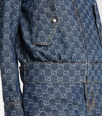 Chaqueta en denim con GG en jacquard | Gucci