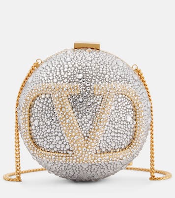 VLogo Signature Mini embellished crossbody bag | Valentino Garavani