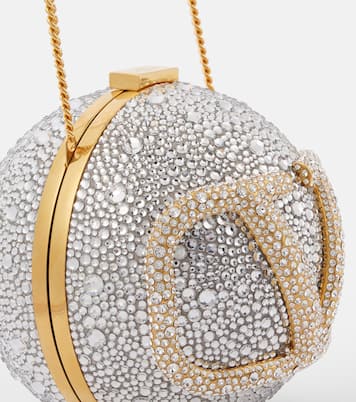 VLogo Signature Mini embellished crossbody bag | Valentino Garavani