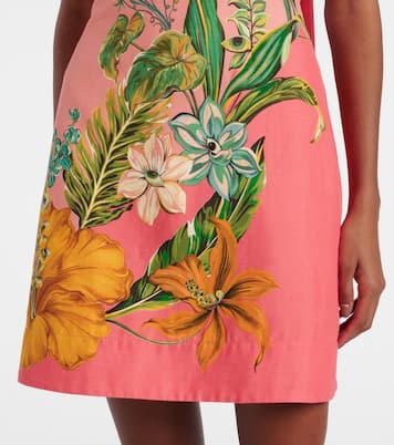 Robe Anika en lin à fleurs | Alémais