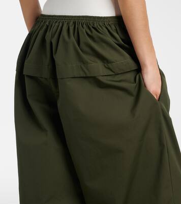 Peplum cotton tapered pants | Alaïa