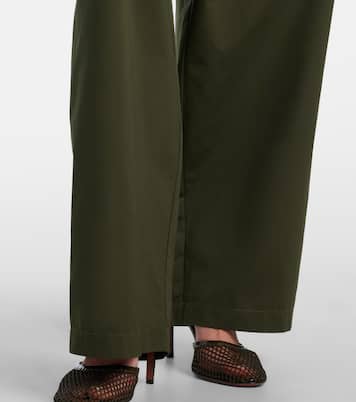 Peplum cotton tapered pants | Alaïa