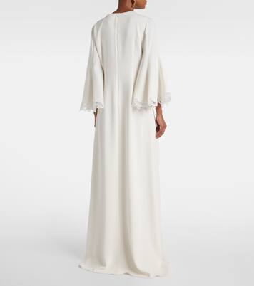 Kaftan aus Georgette mit Spitze | Oscar de la Renta
