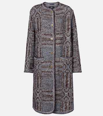 Cotton and wool-blend jacquard coat | Etro
