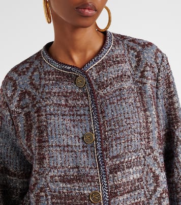 Cotton and wool-blend jacquard coat | Etro