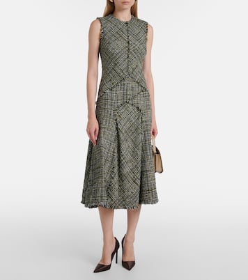 Draped tweed midi dress | Erdem