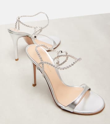 Sandalen aus Metallic-Leder  | Gianvito Rossi