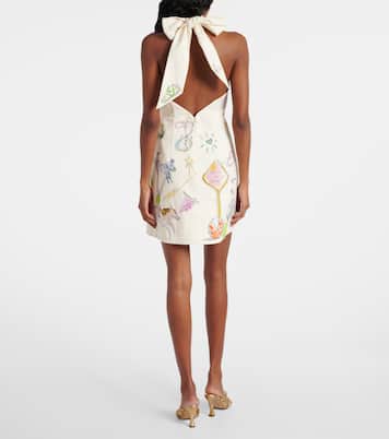 Vestido corto Court de algodón estampado | Alémais
