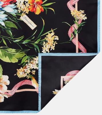Pañuelo de sarga de seda floral | Dolce&Gabbana