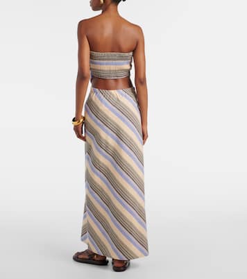 Elise cotton and linen maxi skirt | Faithfull