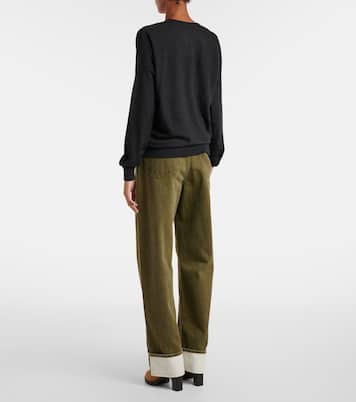Pullover in lana e seta a coste | Tod's