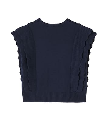 Gilet in maglia con volant | Tartine et Chocolat