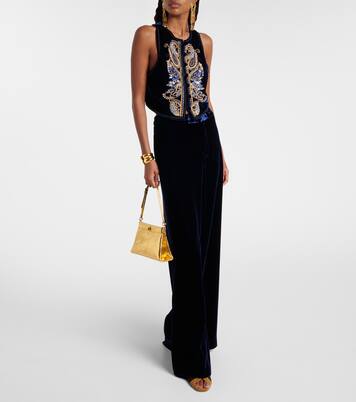Clutch Talk Small de piel metalizada | Etro