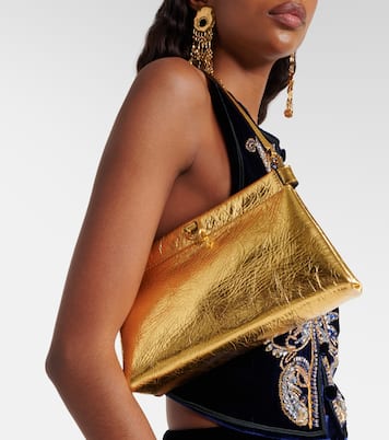Clutch Talk Small de piel metalizada | Etro