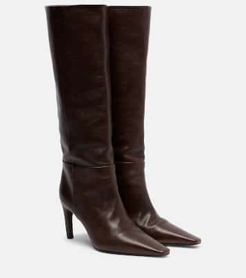 Monili leather knee-high boots | Brunello Cucinelli