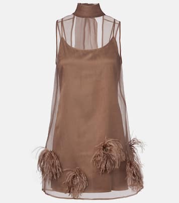 Minikleid Albee mit Federn | Staud
