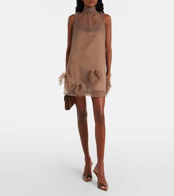 Minikleid Albee mit Federn | Staud