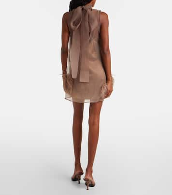 Minikleid Albee mit Federn | Staud