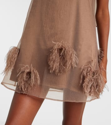 Minikleid Albee mit Federn | Staud