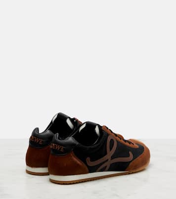 Ballet Runner 2.0 leather-trimmed calf hair sneakers | Loewe