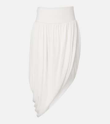 Asymmetric jersey midi skirt | Alaïa