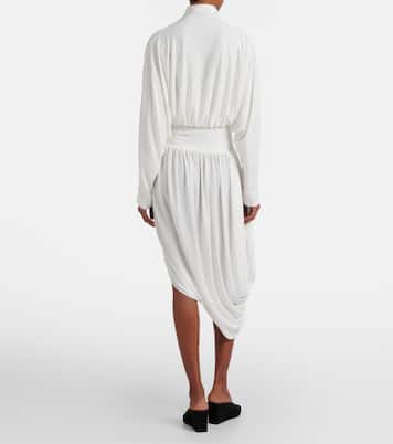 Asymmetric jersey midi skirt | Alaïa