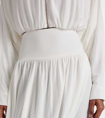 Asymmetric jersey midi skirt | Alaïa