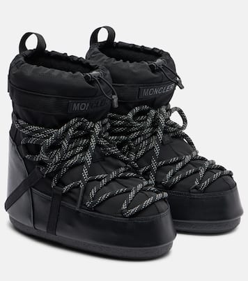 x Moon Boot Icon Low Gaiter 레더 트리밍 스노우 부츠 | Moncler Grenoble