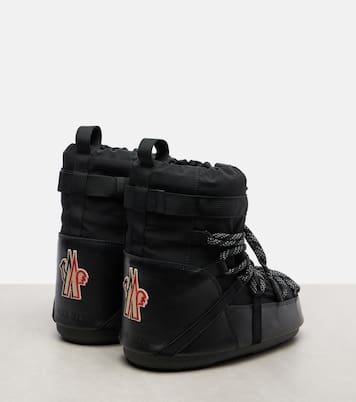 x Moon Boot Icon Low Gaiter 레더 트리밍 스노우 부츠 | Moncler Grenoble