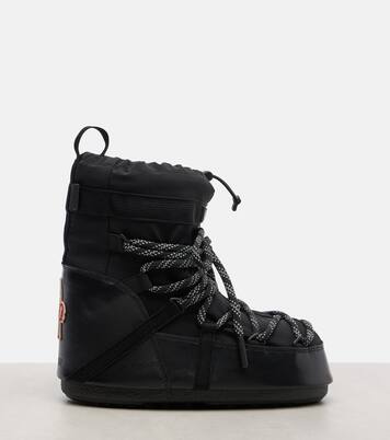x Moon Boot Icon Low Gaiter 레더 트리밍 스노우 부츠 | Moncler Grenoble