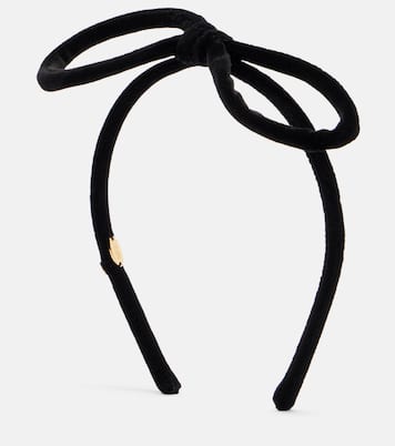 VLogo cotton velvet headband | Valentino