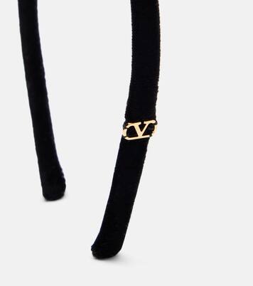 VLogo cotton velvet headband | Valentino