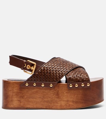 75 leather platform sandals | Farm Rio