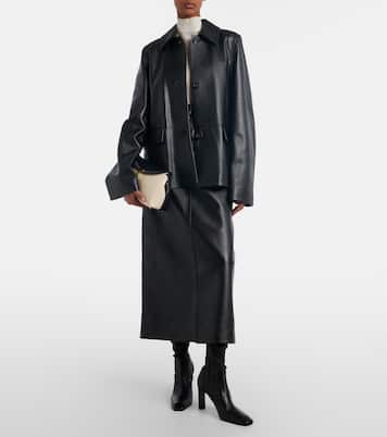 T-lock leather clutch | Toteme