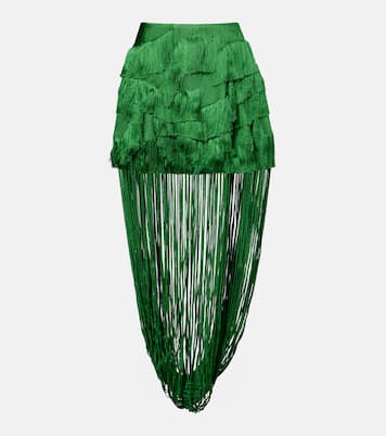 드레이프 프린지 미니스커트  | Xu Zhi