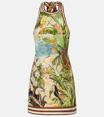 Toucan Tango printed cotton minidress | Alémais