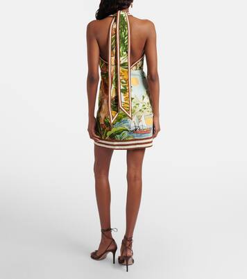 Toucan Tango printed cotton minidress | Alémais