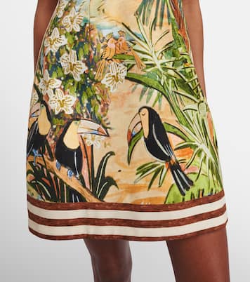 Toucan Tango printed cotton minidress | Alémais