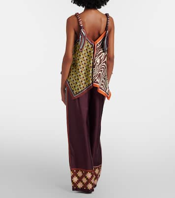 Wilson silk twill wide-leg pants | Alémais