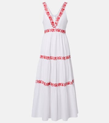 Petalia embroidered cotton maxi dress | Heidi Klein